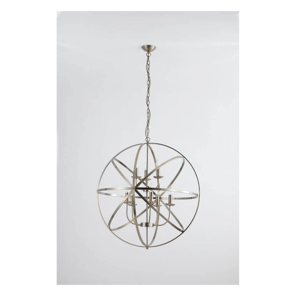 Antike Pendelleuchte Orbit 8-helles Gold Searchlight 5053423271910