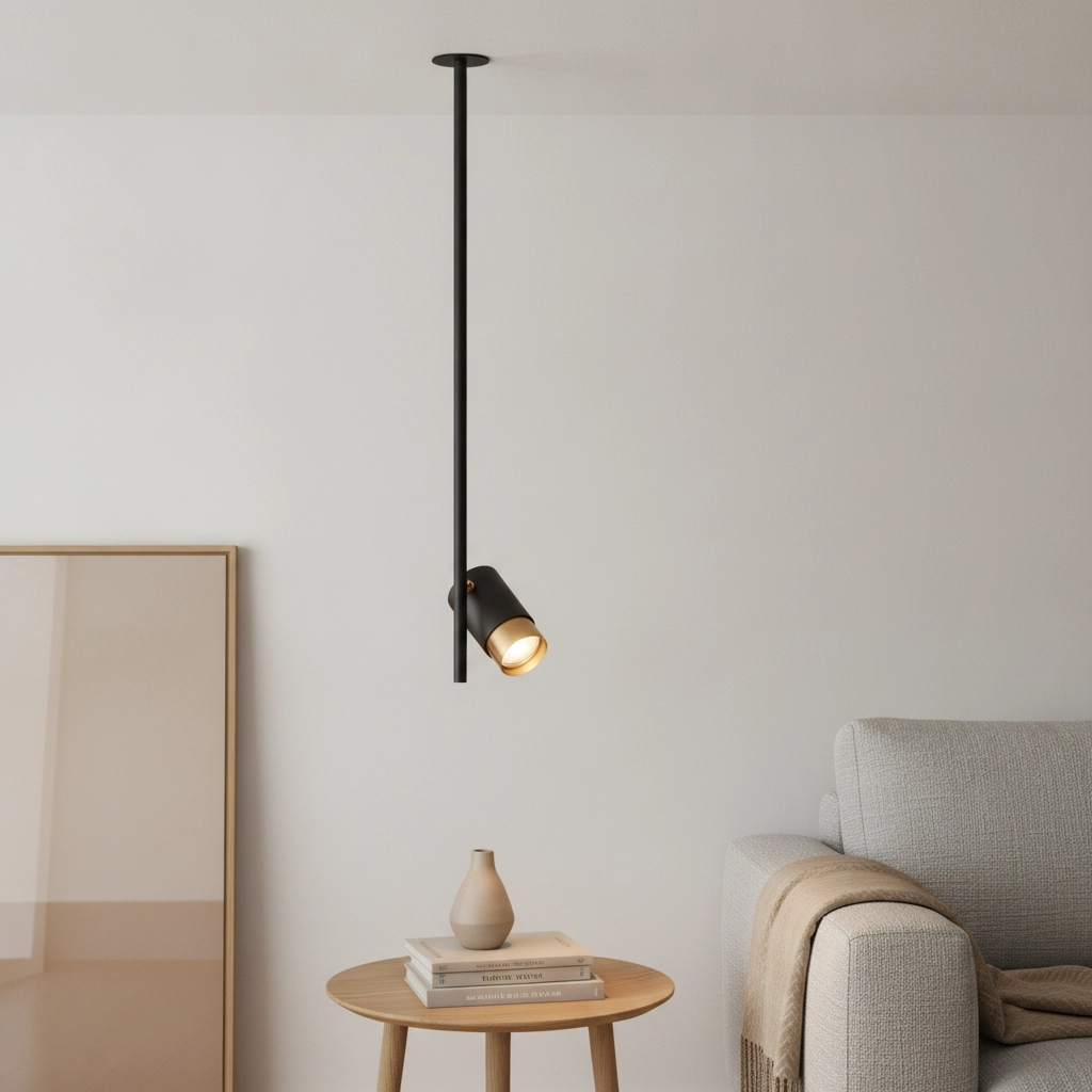 Deckenlampe Pongo nur in Schwarz und Gold eingebaut