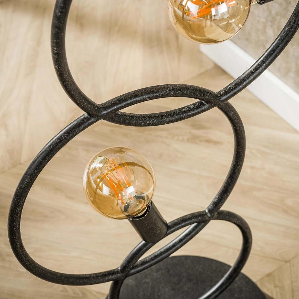 Design-Stehlampe Loop schwarz – 3x E27 Lyora 8716803511040