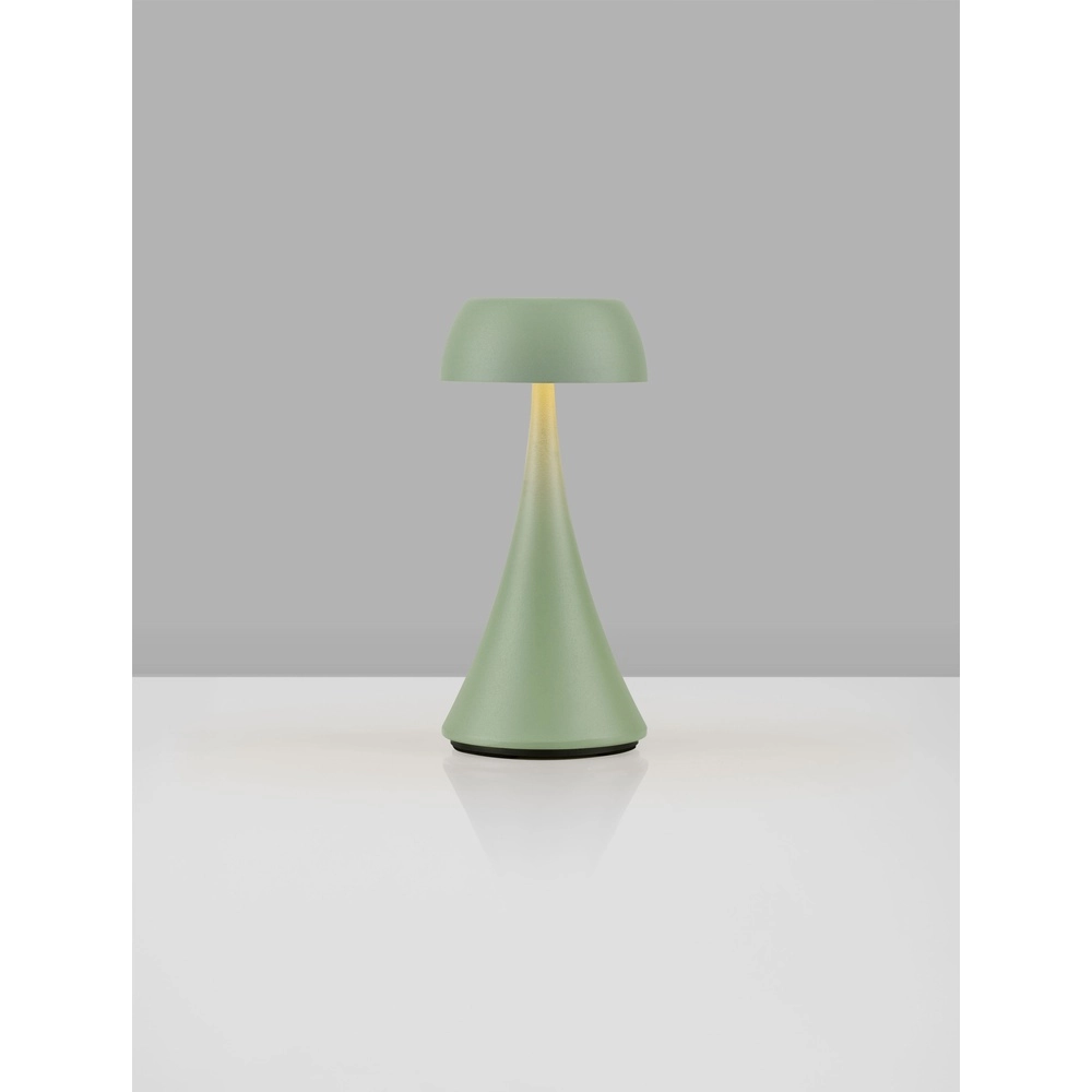 Tischlampe Ycro olivgrün mit USB Lyora 5212017477002