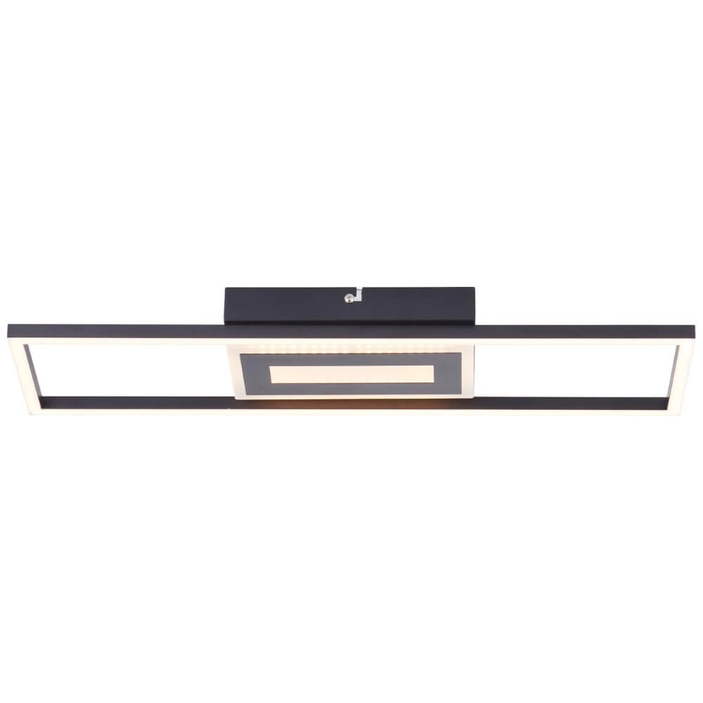 Deckenleuchte Besson rechteckig schwarz Brilliant 4004353420009