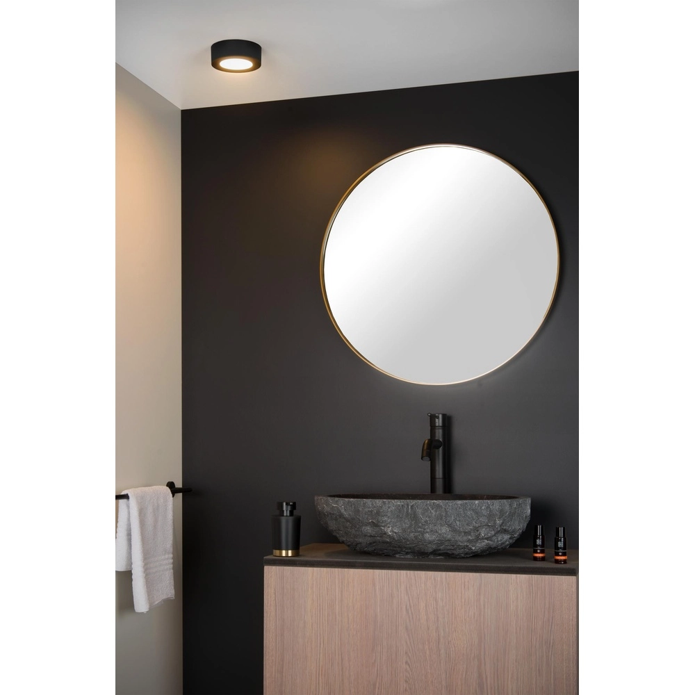 Deckenlicht Brice-Led Ø 11,7 cm – IP44 schwarz Lucide 5411212281203