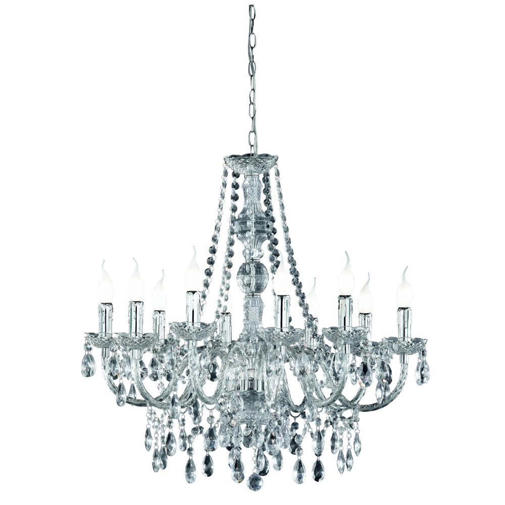 Kronleuchter Luster Crystal 77 cm 10 Lichter mit Kristall