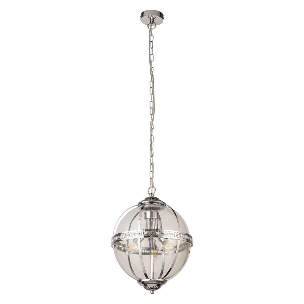 Klassische Hängelampe Coronet Chrom