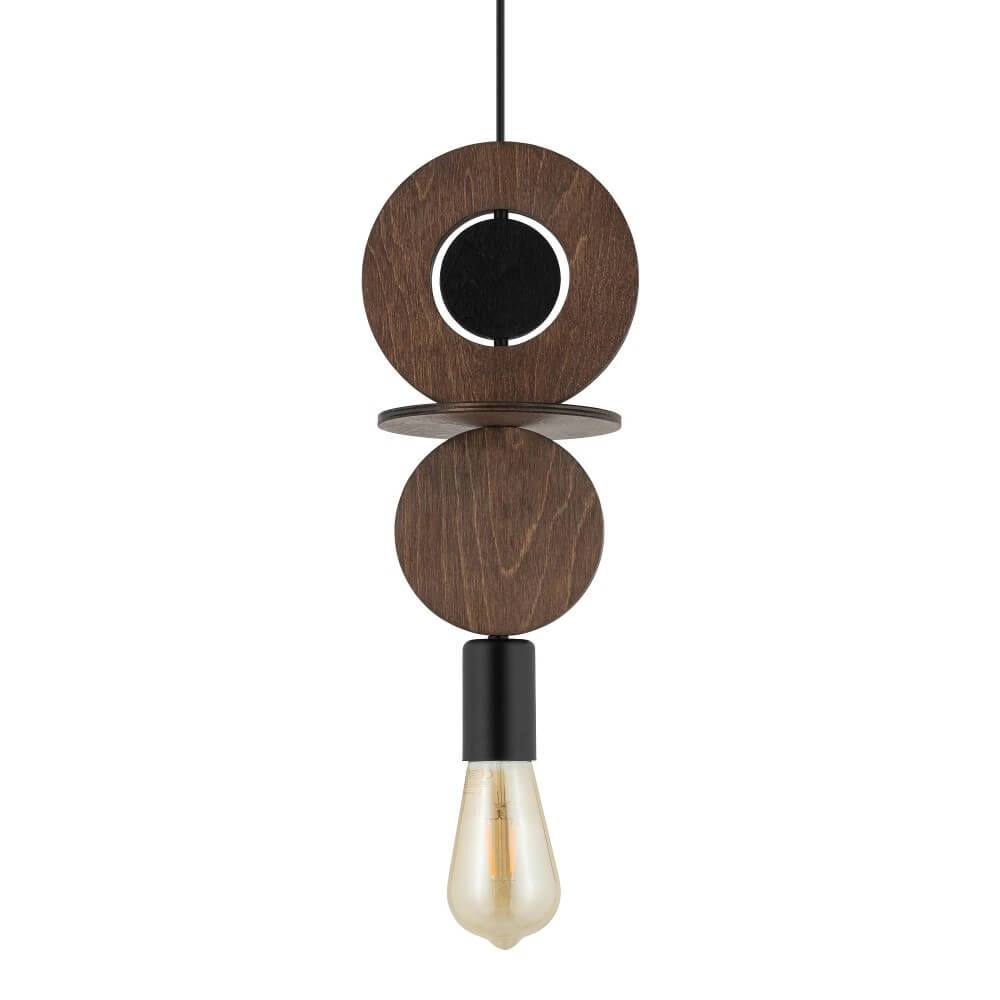 Design-Pendelleuchte Drops Wood C 1-helles Holz Lyora 5903139111751