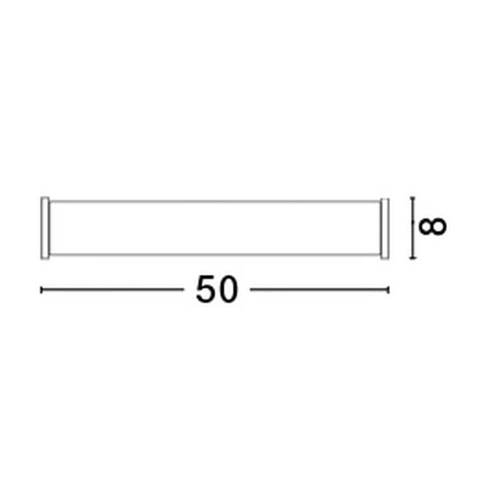 Wandleuchte Polo Nickel mit Weiß 50cm Lyora 5212017405739