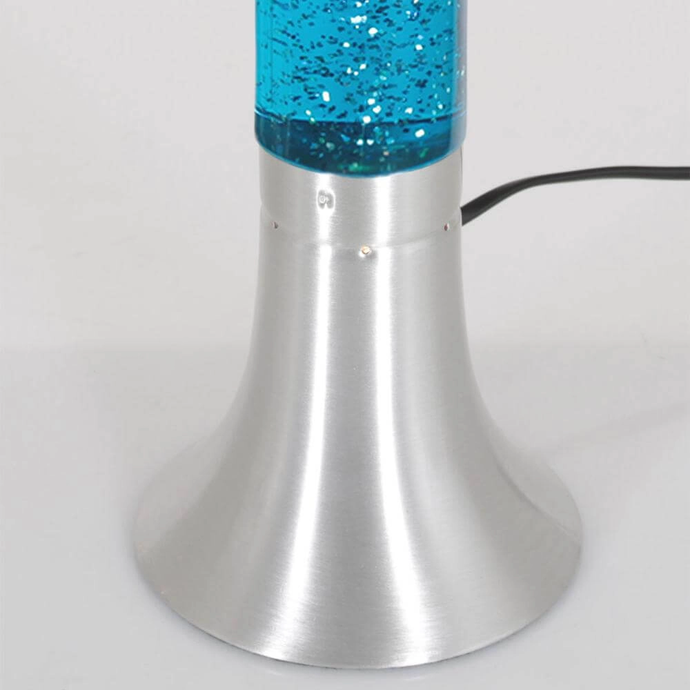 Lavalampe Volcan Metall mit Blau Steinhauer 8712746177664