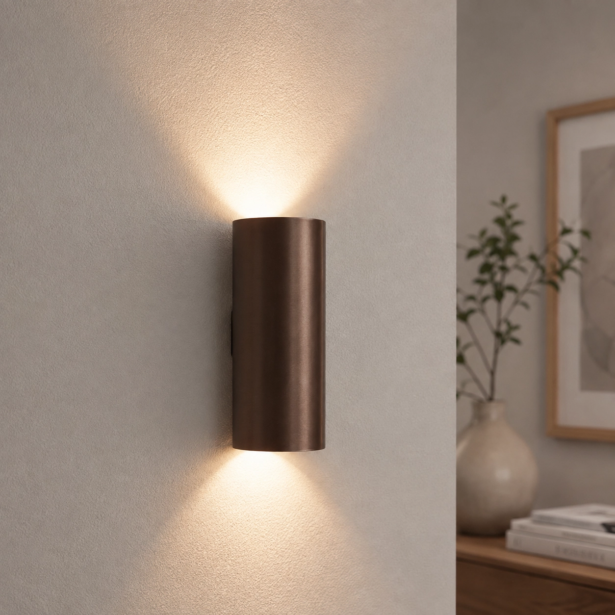 LED WandSpot Brody2 Up - Down 2-leichter Bronsbruin