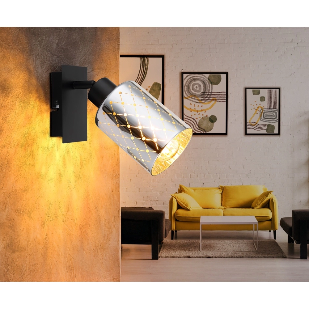 Design-Wandlampe Alonso Schwarz Globo 9007371578245