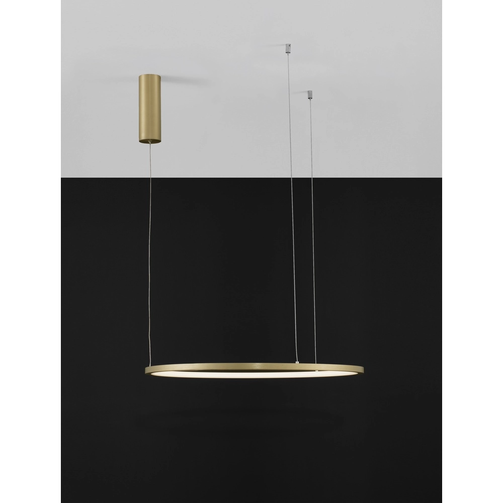 Runde Pendelleuchte Tarquin gold Ø 60cm Lyora 5212017438270