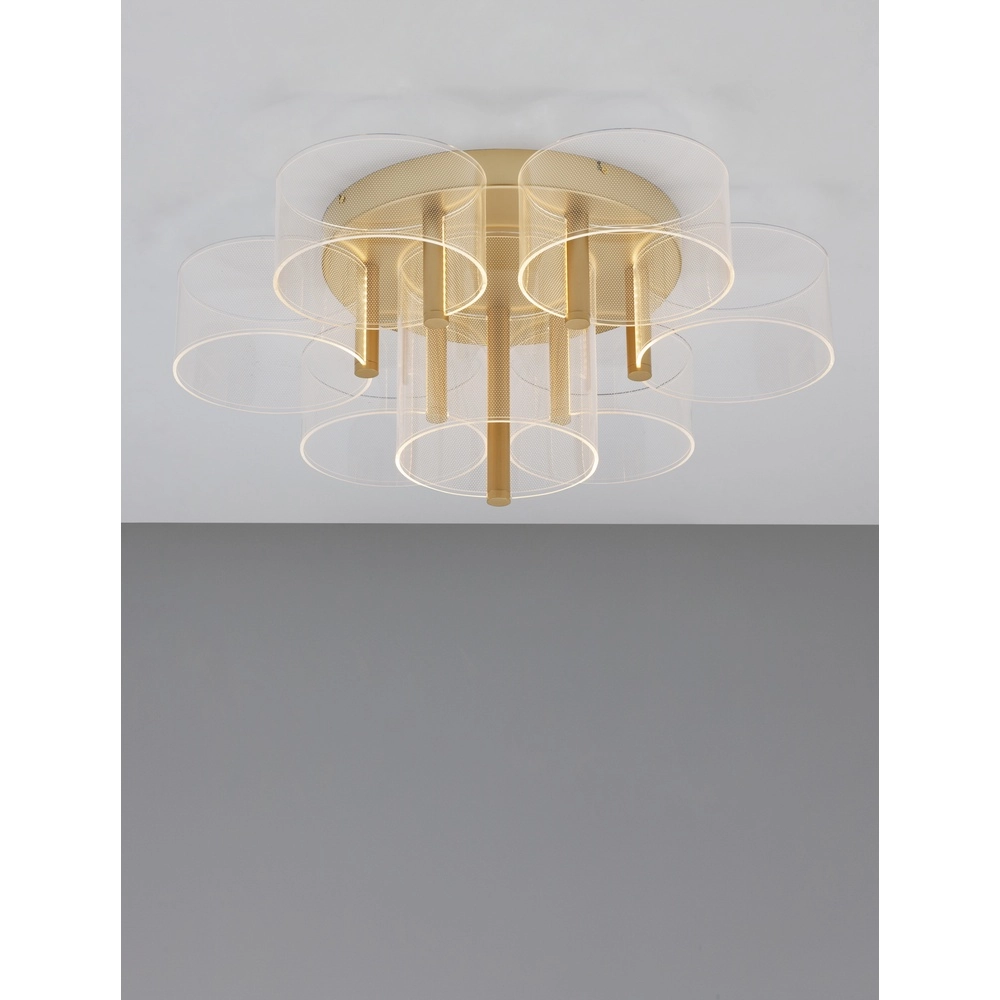 Design-Deckenleuchte Gatlin gold Ø 68cm Lyora 5212017433510