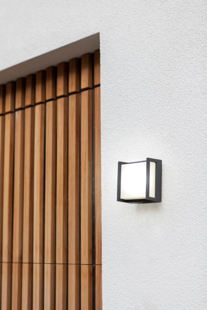 Design-Wandleuchte Qubo Anthrazit Lutec 6939412015064