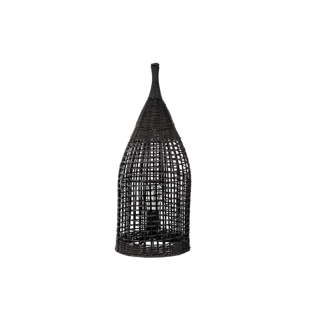 Böhmische Stehleuchte Naos Rattan 54,5H schwarz Lyora 5212017477576