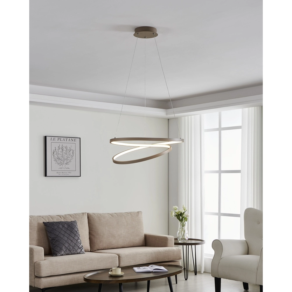Ø 55 cm LED-Pendellicht Ruotale Sand Eglo 9008606303533