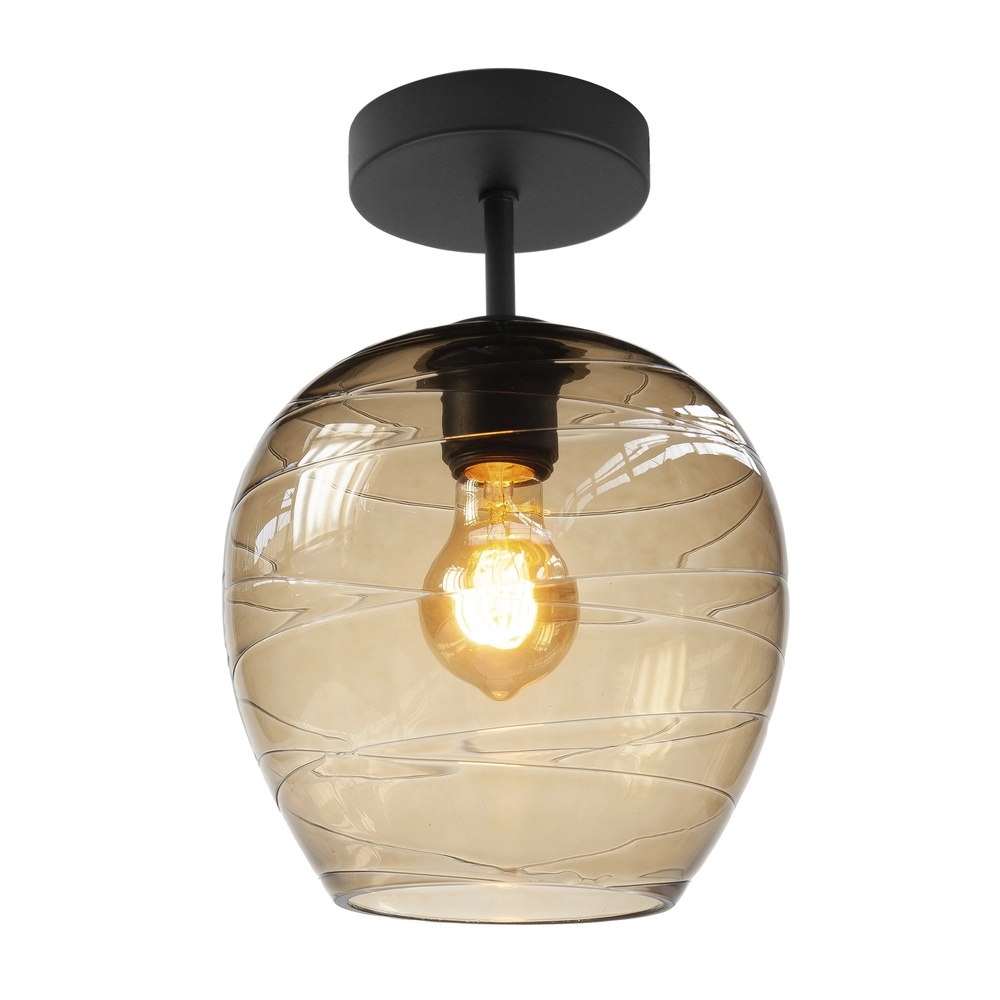 Deckenlampe Fantasy schwarz mit Goldglas Ø 22cm