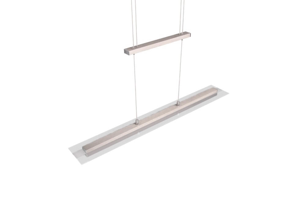 Hängelampe aus Glas Milos Nickel Trio 4017807588262