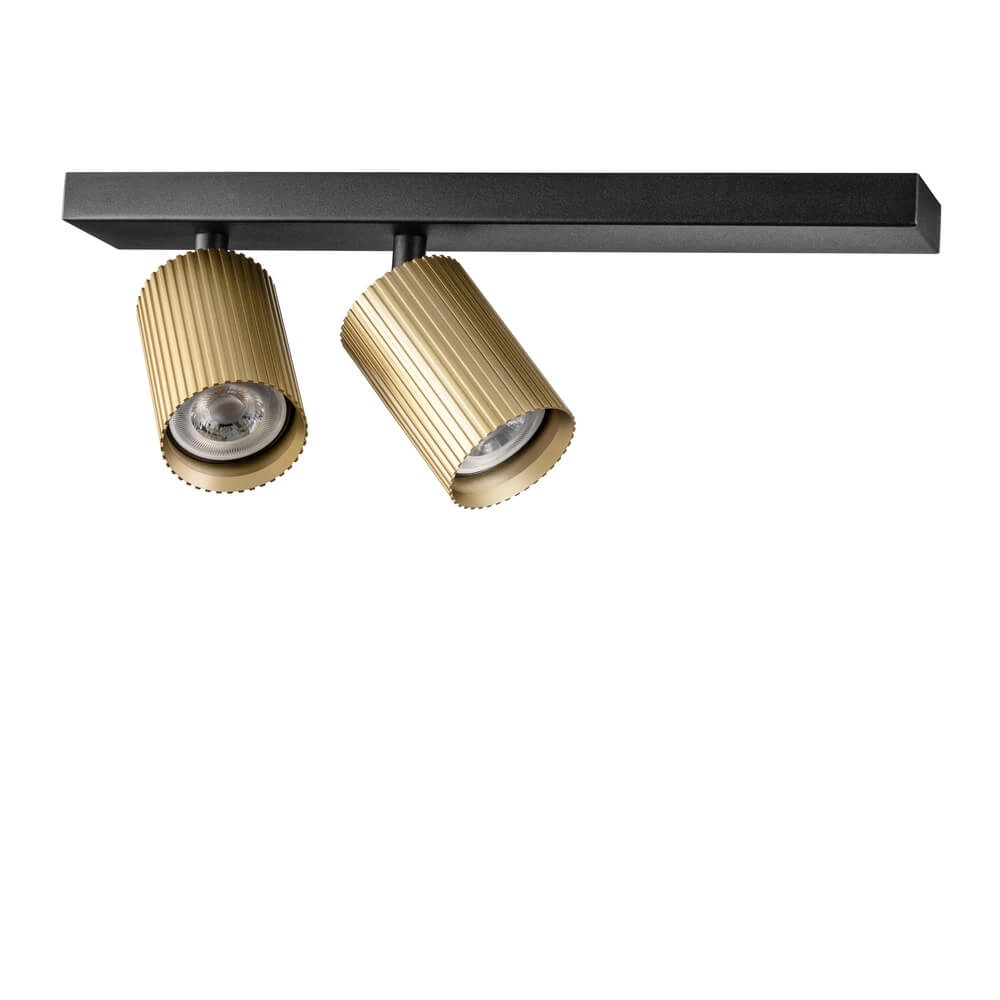 Deckenstrahler Onis 2-flammig - gold mit schwarz Lyora 4255805301876