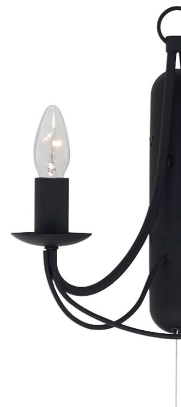 Schwarze Wandleuchte Maypole Searchlight 5013874209177