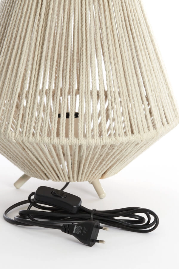 Tischleuchte japandi Felida Ø 28cm creme Light & Living 8717807711900