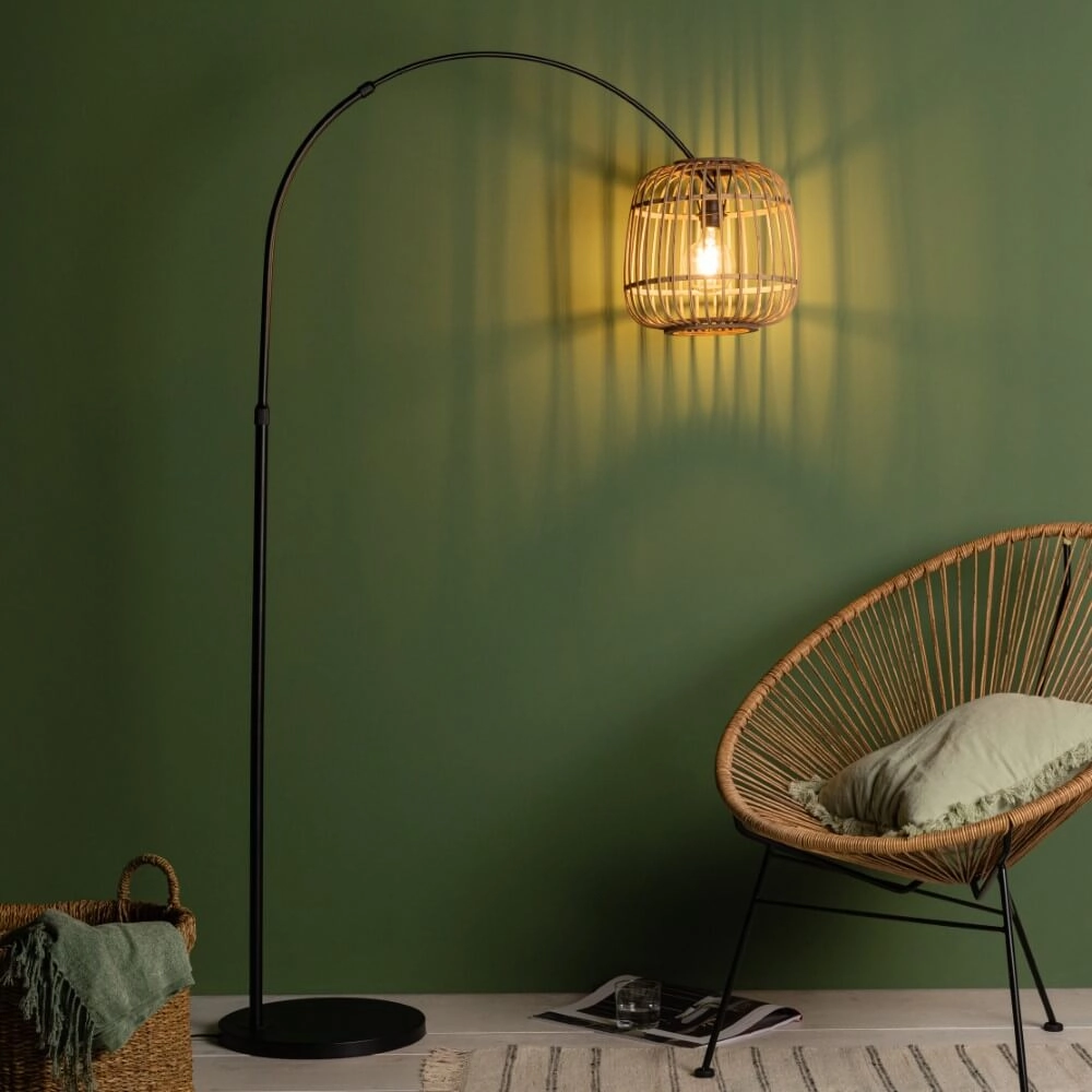 Rattan-Bogenlampe Nikka 171cm Brilliant 4004353402272
