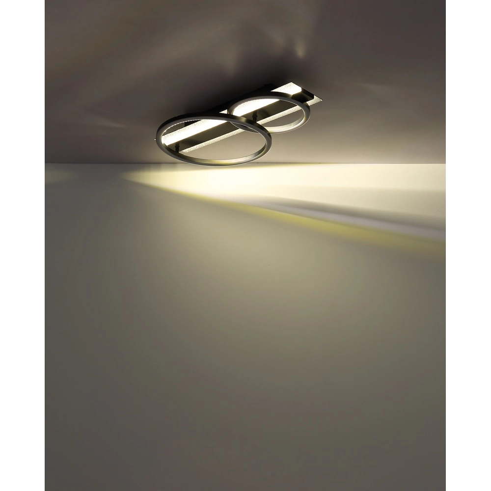 Schwarze Deckenlampe Norberto 2 Ringe Globo 9007371566839