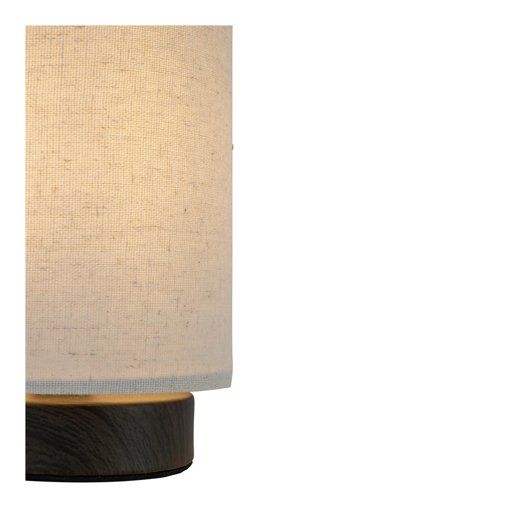 Tischlampe Albane dunkles Holz Ø 12cm Lucide 5411212061652