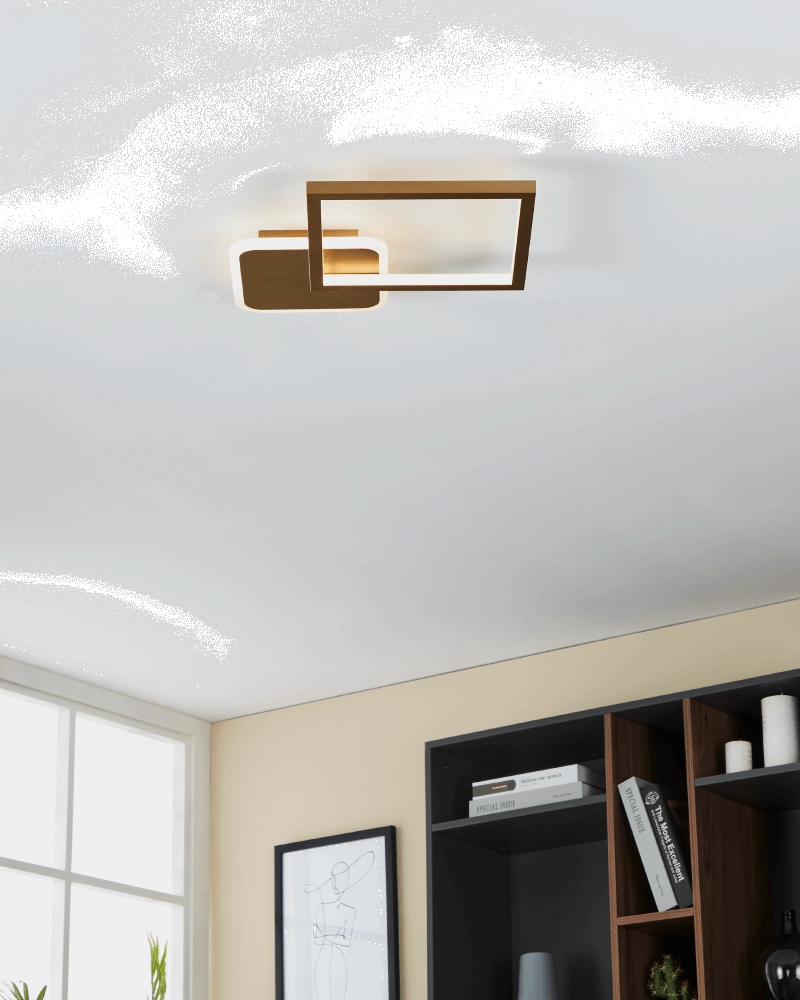 Verstellbare LED-Deckenleuchte Gafares Quadrat - Gold Eglo 9008606241033