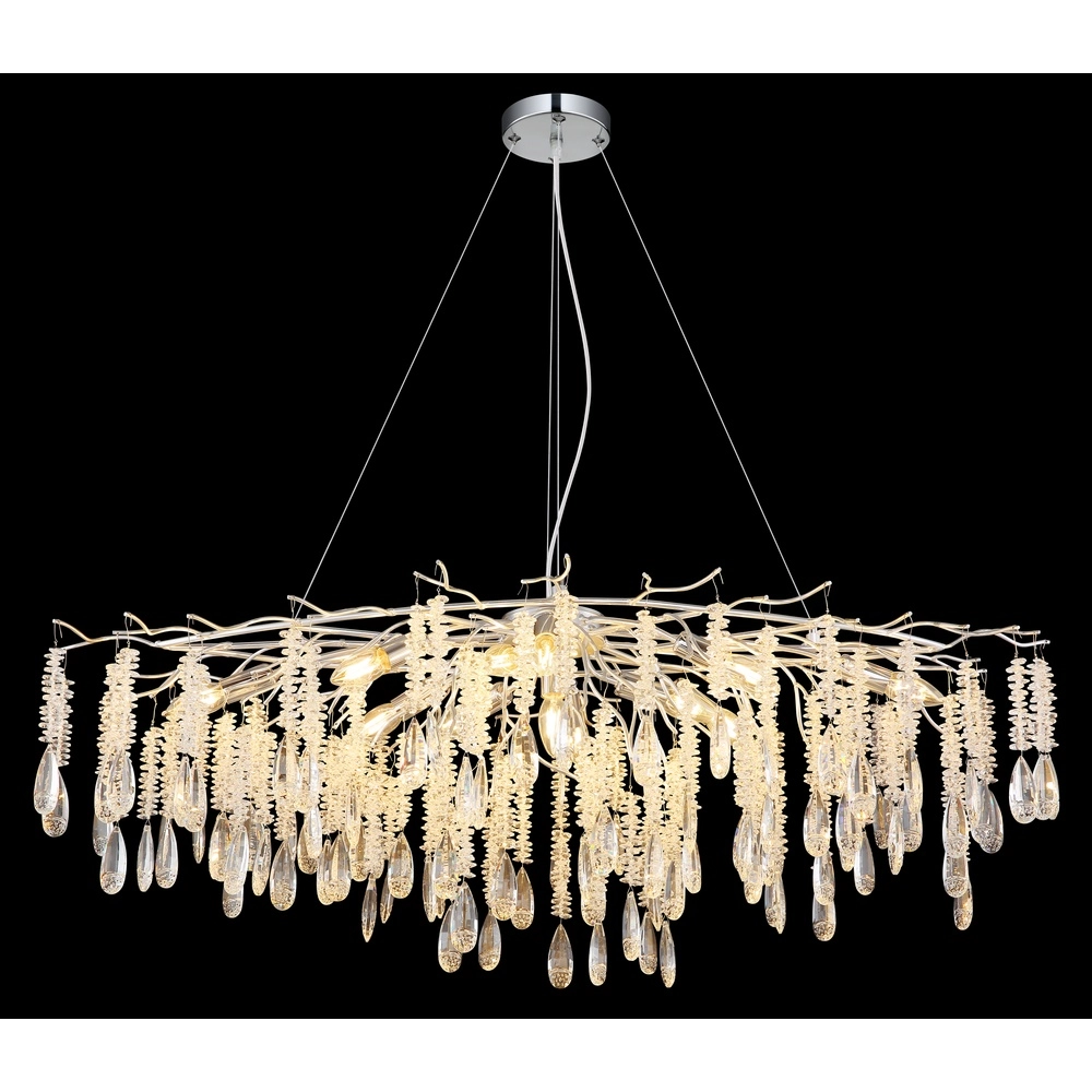 Pendellampe Kinga Silbergrau 120 cm Globo 9007371569991