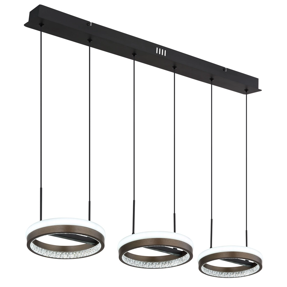 Design-Pendellampe Della Schwarze 3-Lichter Globo 9007371462742