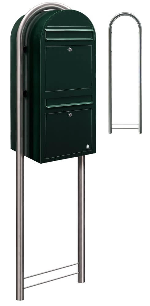 Briefkasten Duo 6064 Schwarz Grün Bobi 6417237014283