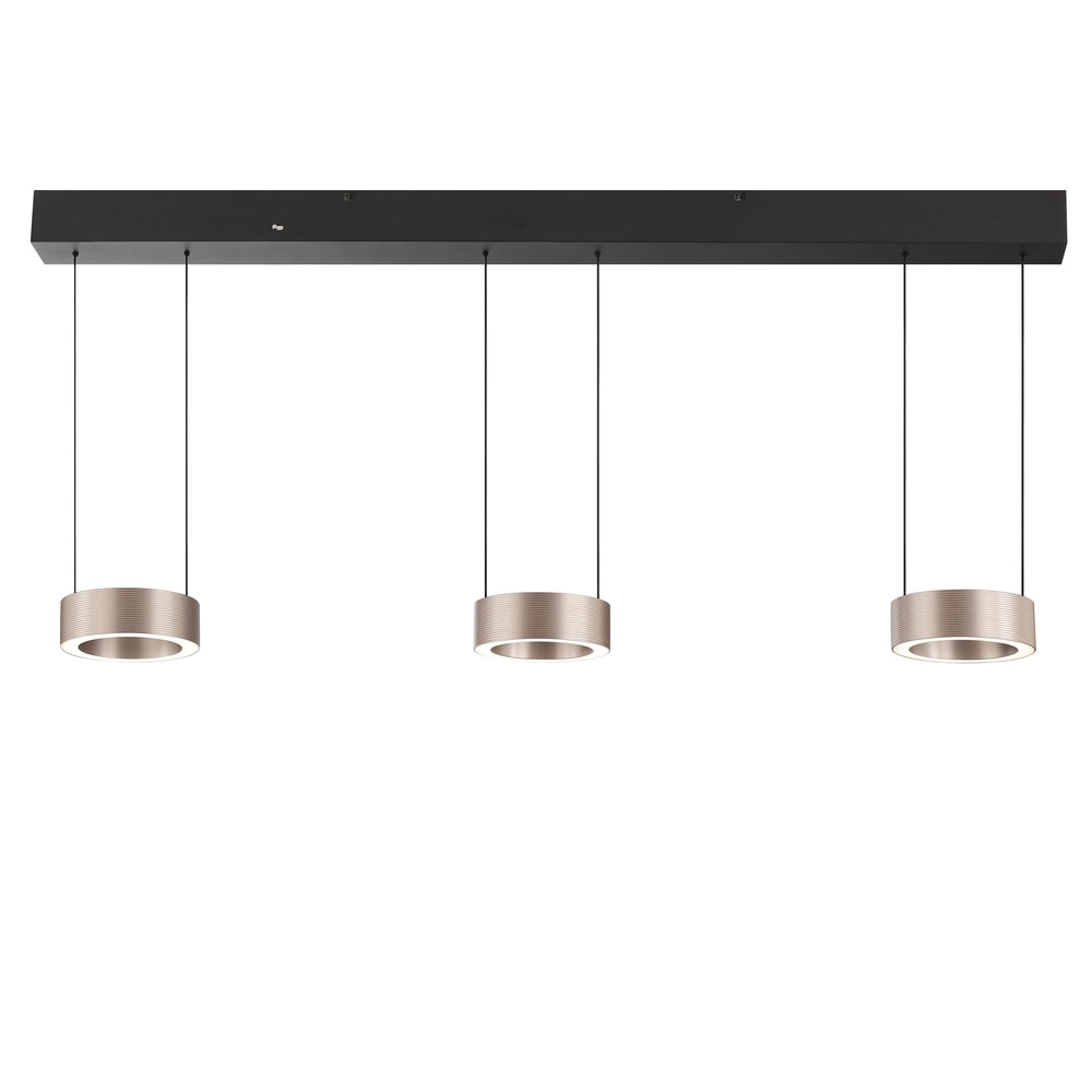 Design-Pendellampe Axion 3-hell schwarz mit Braun Brilliant 4004353477195