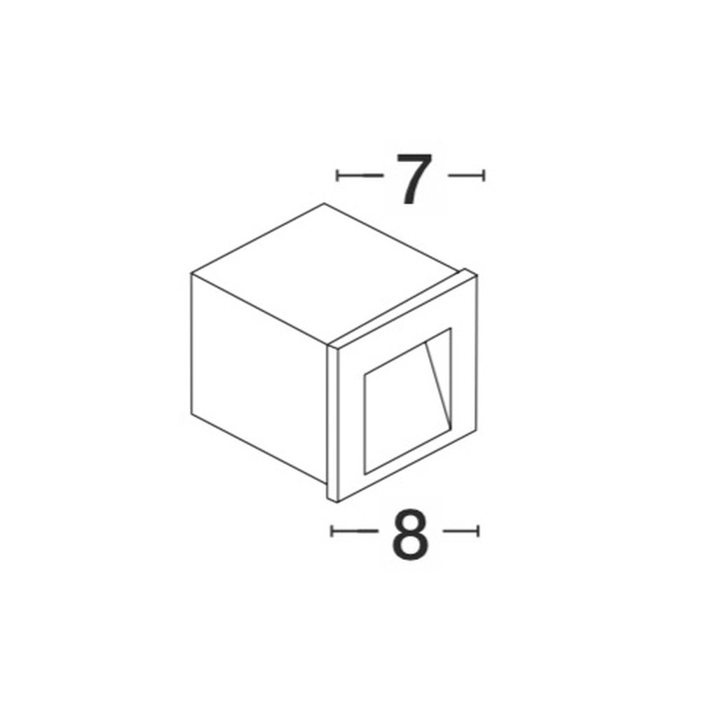 Einbauleuchte Krypton Quadratisch Weiß 8cm Lyora 5212017409324