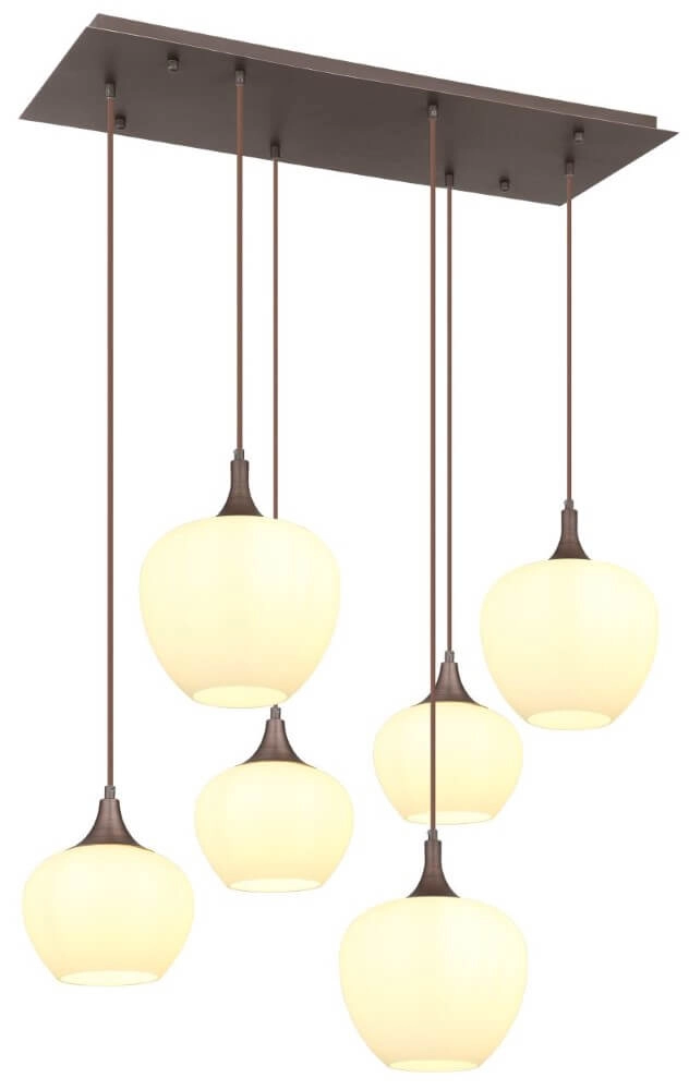 Braune Hängelampe Maxy 6-Licht