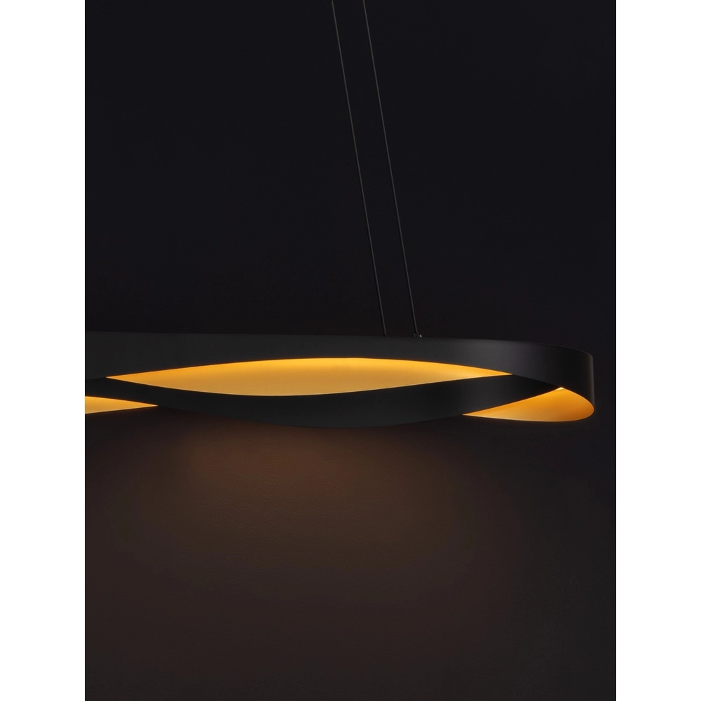 Pendelleuchte Radon Ø 100cm schwarz mit gold Lyora 5212017452511