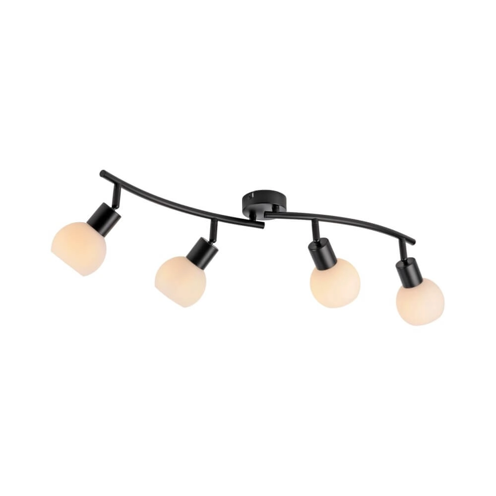Schwarze Deckenleuchte Loki 4-Licht Just Light 4043689000790