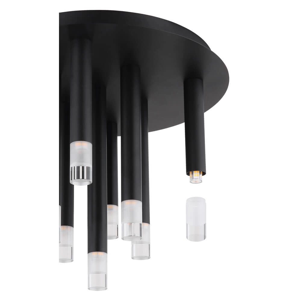 Design-Deckenleuchte Ryan 9-flammig schwarz Globo 9007371484058