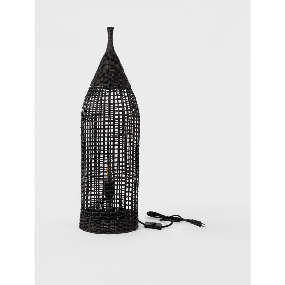 Böhmische Stehleuchte Naos Rattan 73H schwarz Lyora 5212017477569