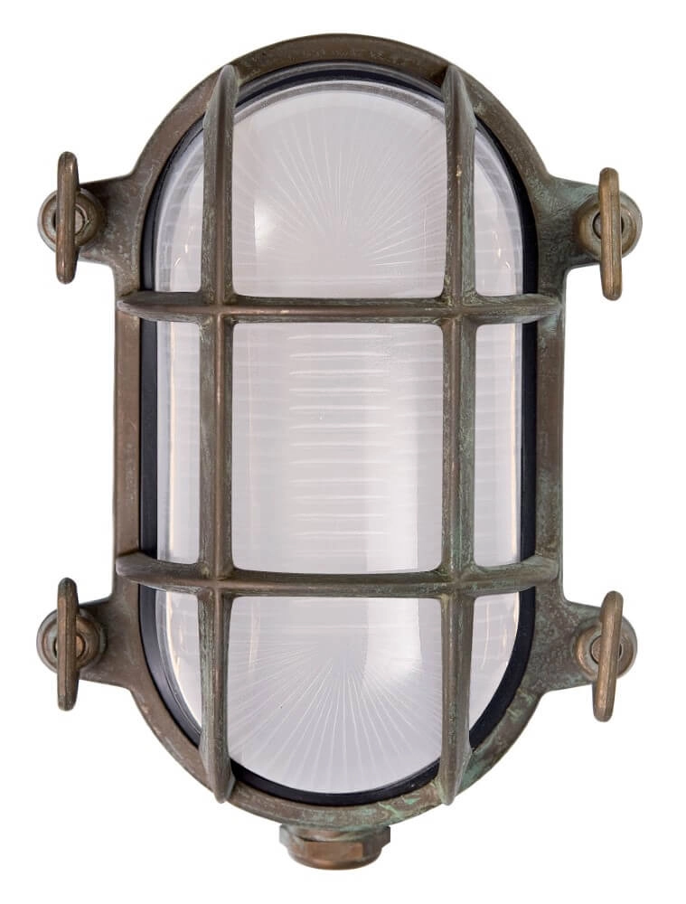 Außenleuchte aus Messing Tortuga transparentes glas