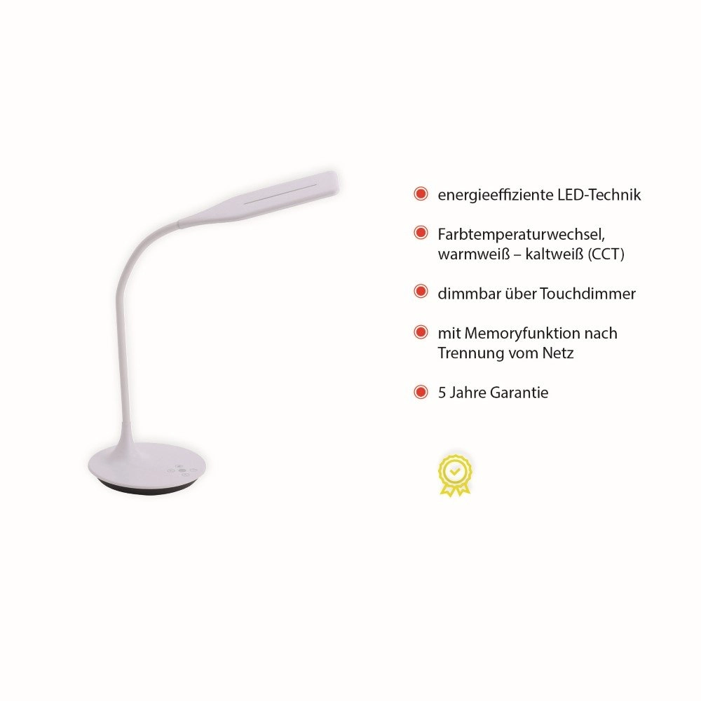 Flexible Schreibtischlampe Rafael Just Light 4043689954192