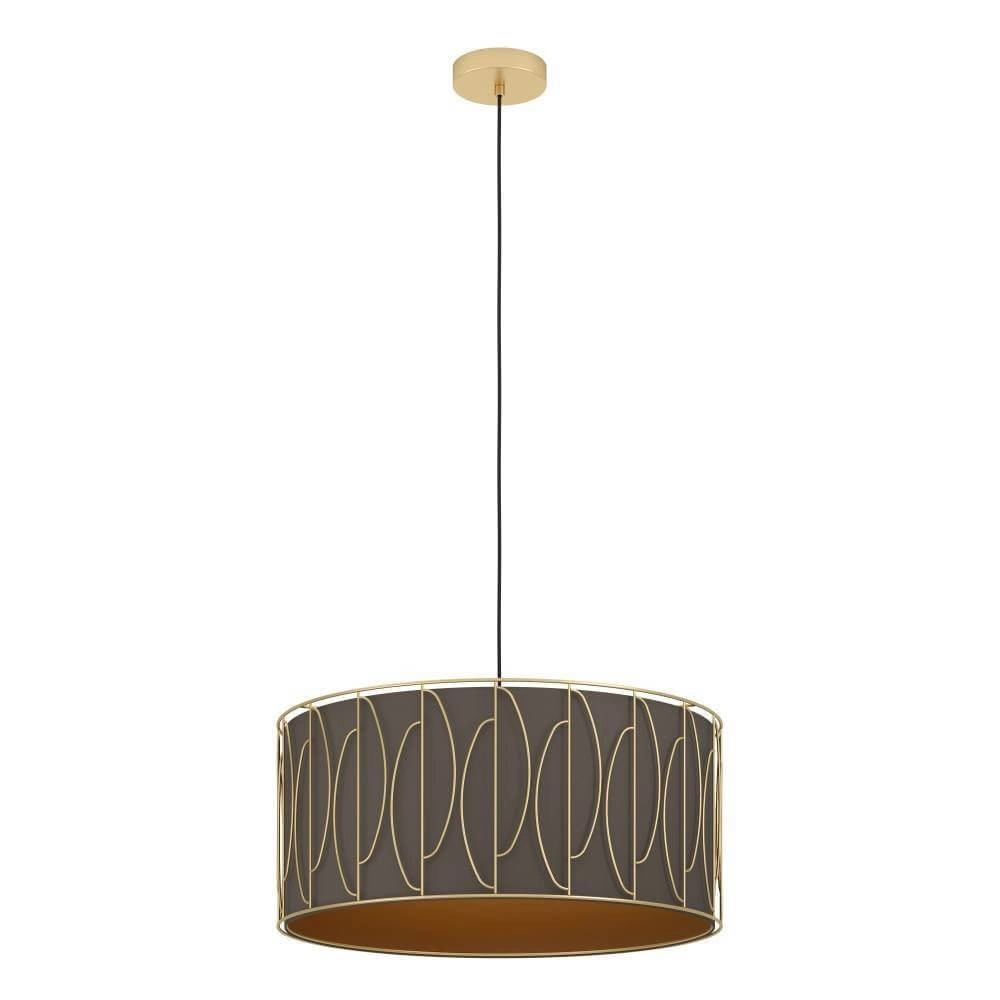 Moderne Hängelampe Corojal Cappuccino mit Gold