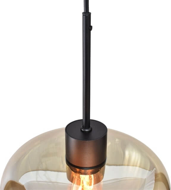 6-flammige Pendelleuchte Genua schwarz mit Goldglas Masterlight 8718121357263