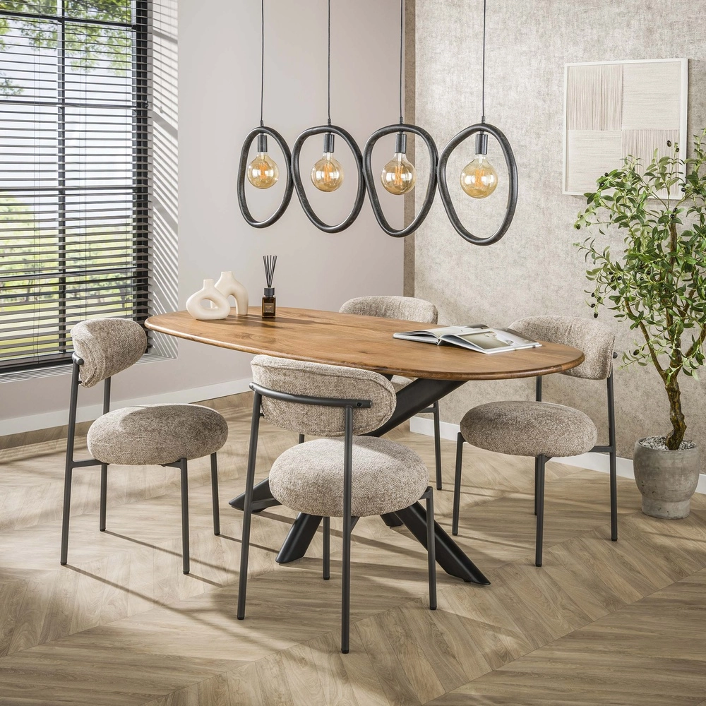 Rings Pendellampe Pebble Arktisch Schwarz – 4x E27 Lyora 8716803511019