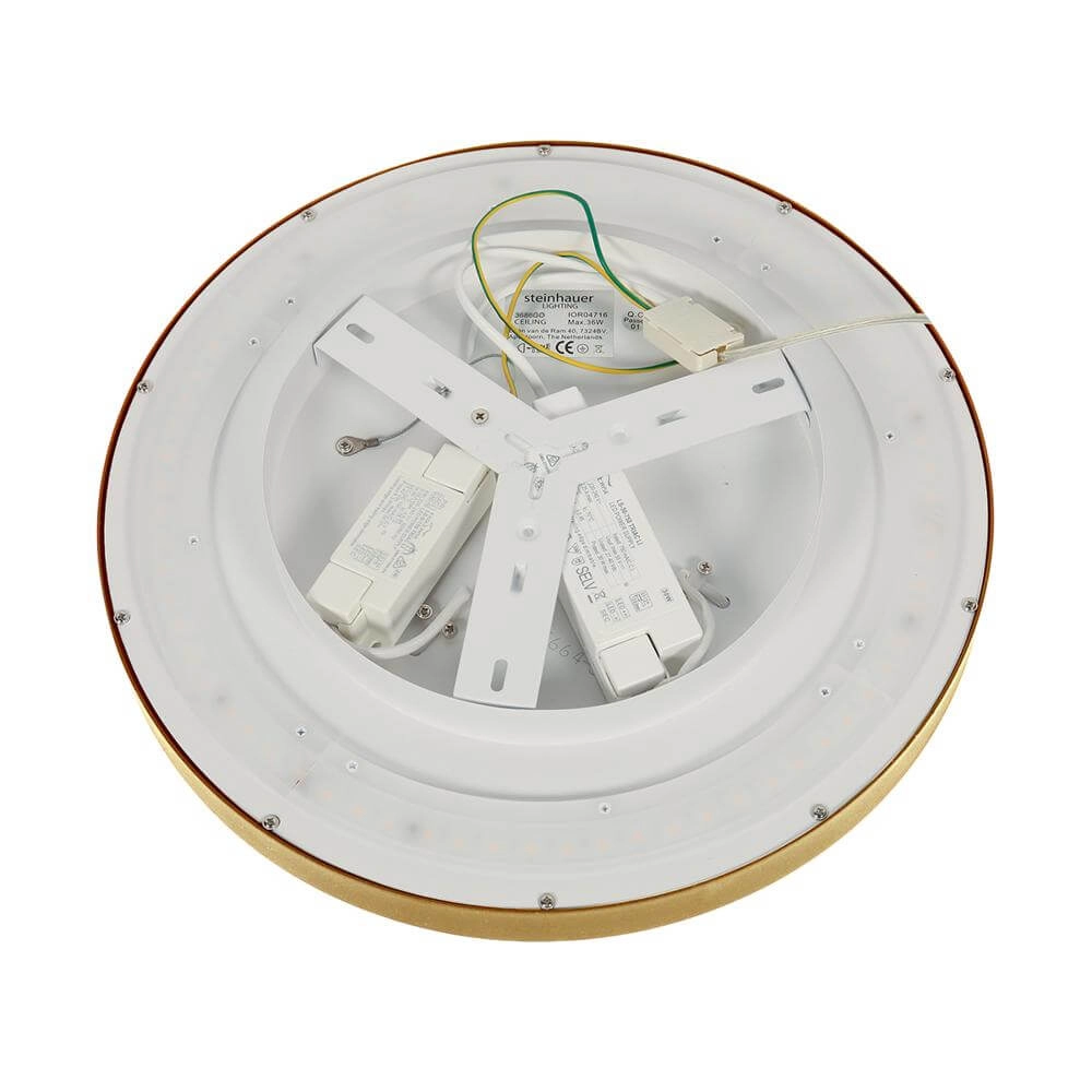 Schlanke Deckenleuchte Flady gold Ø 40cm Steinhauer 8712746171839
