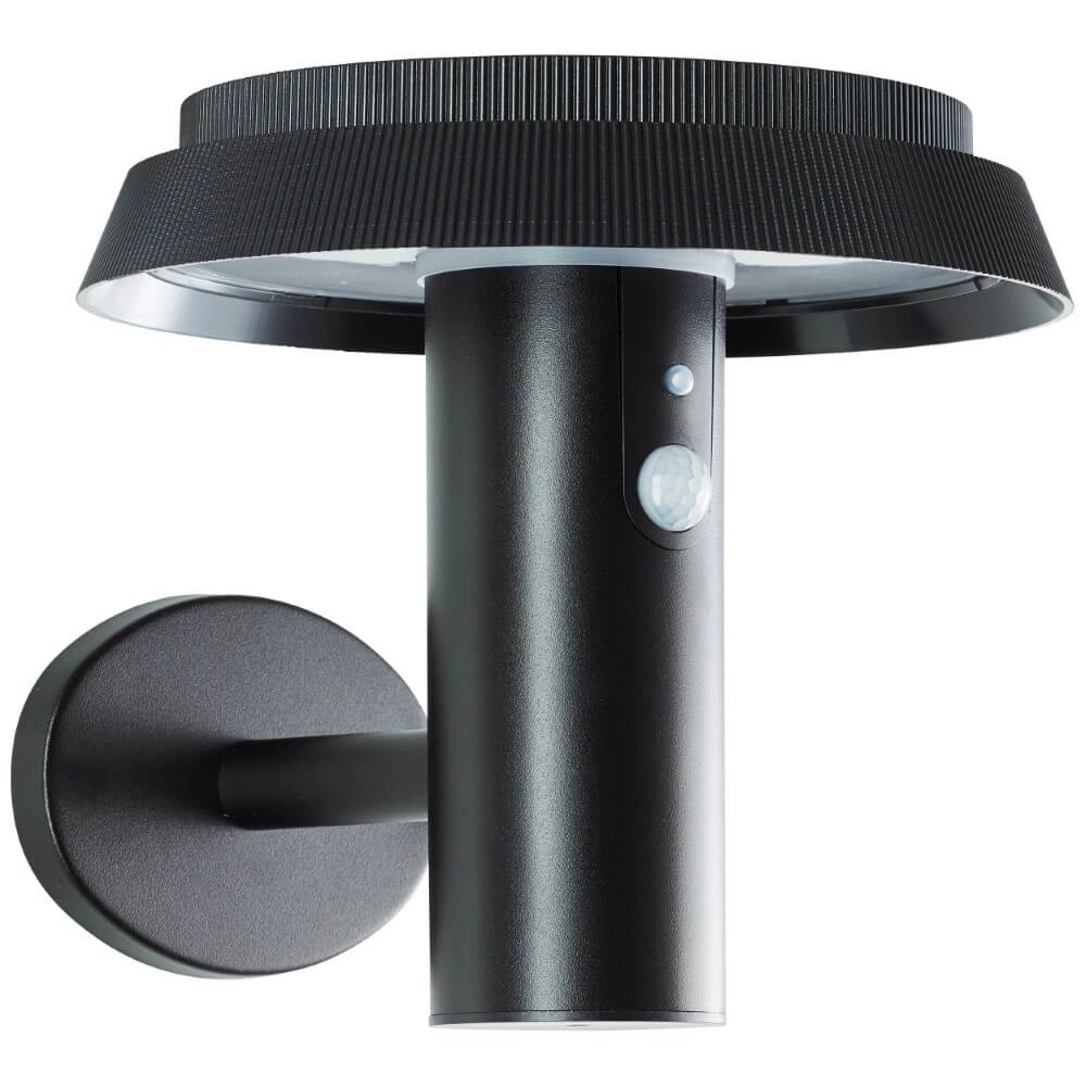 Schwarze Wandlampe Alvero mit Sensor Brilliant 4004353437823