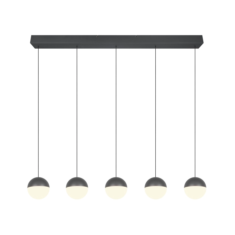 5-Licht Pendellampe Senta Anthrazit Trio 4017807697872