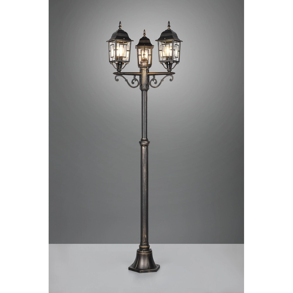 Laterne Volturno 3 Kronen Antikbraun Trio 4017807543612