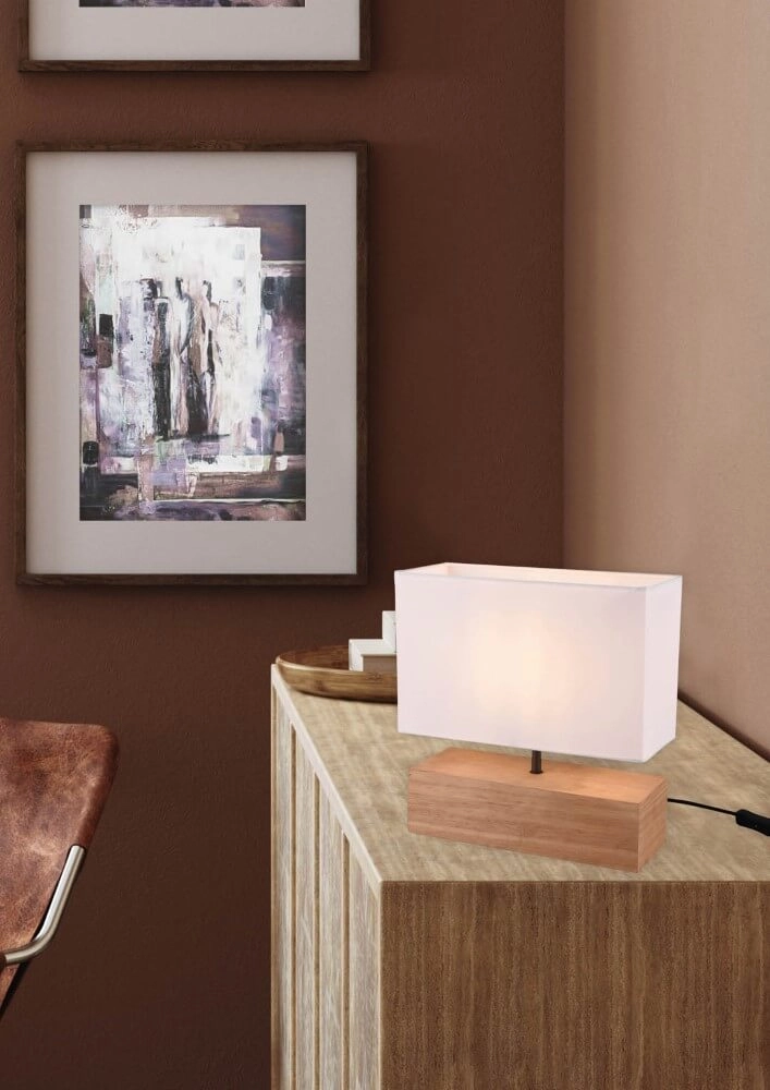Ländliche Tischlampe Woody Trio 4017807470819