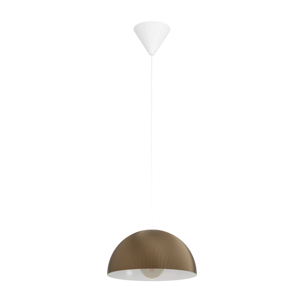 Design-Pendellampe Gaetano 2 Bronze mit weißem Ø 30 cm