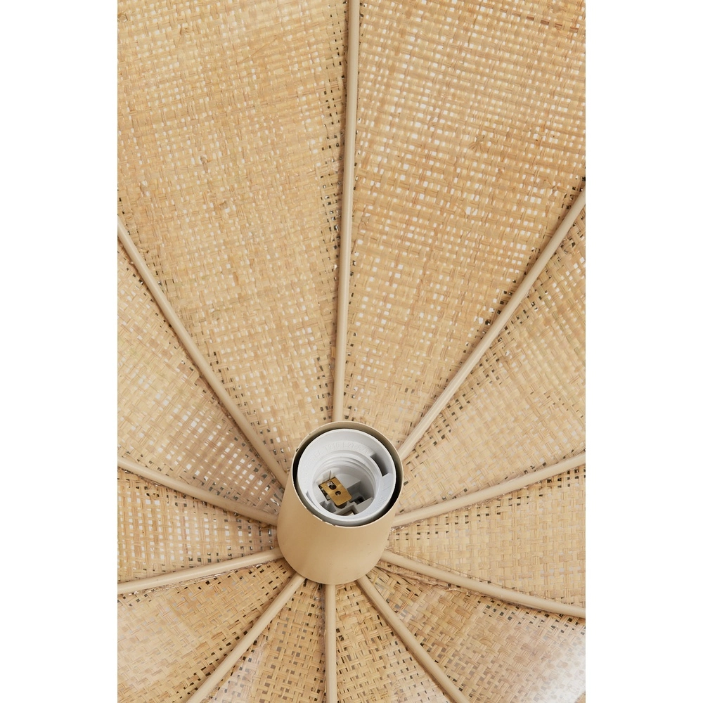 Ø 35cm Pendellampe Sulina Raffia mit Grün Light & Living 8717807762377