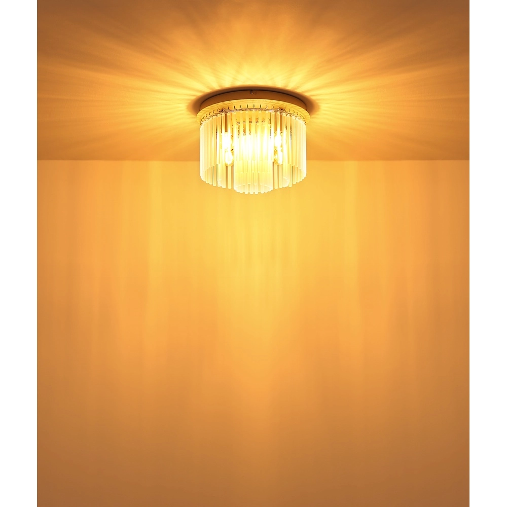 Deckenlampe Gorley sandbraun mit Glas Ø 32cm Globo 9007371575718